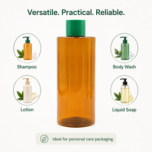 Agua de Rosas con Logotipo Personalizado para Champú y Gel de Baño con Tapa de Rosca, Fábrica de Lociones de Vietnam, Botella de Plástico PET Ámbar de 400 ml - Product Image 5
