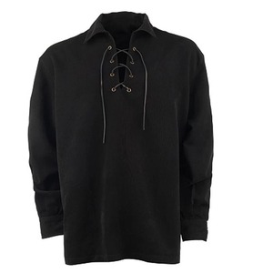 T-shirt Ghillie écossais pour homme, style Highland, chemise à lacets, mode celtique, streetwear décontracté, fournisseur OEM personnalisé en gros - Product Image 1