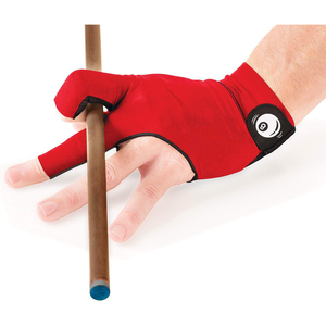 Three Finger Snooker Gloves Nylon Spandex Blend Breathable Open Thumb Index Design Pool Cue - Product Image 1