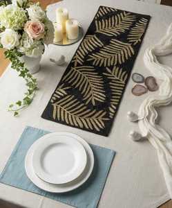 Handmade Beaded Embroidered <b>Table</b> <b>Runner</b> Floral <b>Placemats</b> Custom <b>Table</b> Linen for Home Wedding Hotel Banquet - Product Image 2
