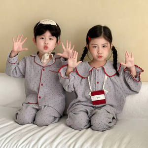 Ensemble de pyjama en coton imprimé pour femmes, design mignon, confortable, vêtements de nuit, vente en gros, ensemble de pyjama d'hiver pour enfants, chaud - Product Image 5