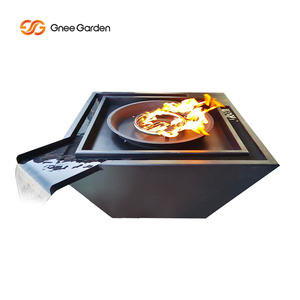 Piscina Independiente para Jardín con Cascada y Brasero a Gas, Construcción en Corten, Acabado con Recubrimiento en Polvo, Fácil Instalación - Product Image 2