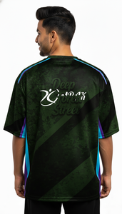 Camiseta Sublimada Oversize para Hombre, Estilo Urbano, Casual, para Uso Diario, Corte Regular, Poliéster/Algodón, Antiarrugas, Transpirable - Product Image 4