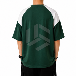 T-shirt Homme Oversize à Imprimé Géométrique Manches Courtes Col Rond Formel Streetwear Vert Blanc Respirant Tricoté Polyester Numérique - Product Image 5