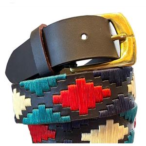 Ceinture unisexe en cuir de vache véritable avec boucle à ardillon en acier, imprimée par transfert thermique, réversible, robuste, écologique, largeur 3,8 cm, 140 cm - Product Image 6