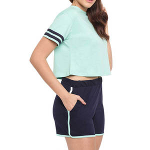 Nuevo Conjunto de Dos Piezas de Camiseta y Pantalones Cortos para Hombre y Mujer, Diseño Moderno, 100% Poliéster, Transpirable, Sólido, Informal, para Verano - Product Image 5
