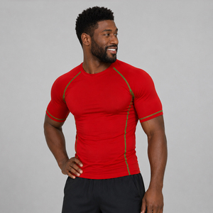 <b>Men's</b> Custom MMA Rash Guard Nylon and Spandex Basic Surf <b>Compression</b> <b>Shirt</b> Custom Design Workout Surfing Gear - Product Image 3