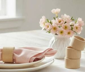 Porte-serviettes en bois naturel - Product Image 3