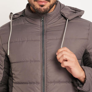 Chaquetas de Invierno para Hombre, Impermeables, con Capucha de Piel de Oveja, Relleno de Fibra de Poliéster Gruesa, Estilo Deportivo Negro - Product Image 3