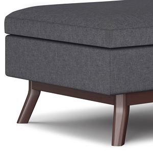 Owen Slate Grey Coffee Table <b>Storage</b> Ottoman Stylish <b>Stools</b> & Ottomans - Product Image 4