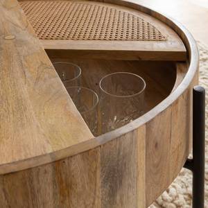 Table basse ronde Vandana Aston Vista en bois et cannage - Product Image 3