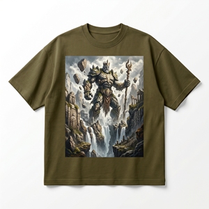 Japanese Tiger Floral T-<b>Shirt</b> | Dusty Rose Pink 240 GSM Heavyweight Cotton Tee with Roaring Tiger Peonies - Product Image 4