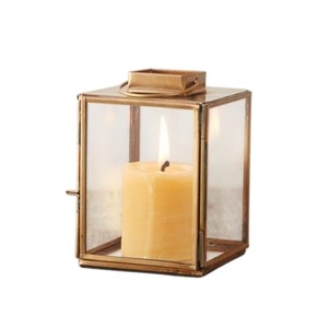 Nouvelle Lanterne à Bougie Tendance 2026 en Métal et Verre pour Décoration Intérieure avec Support de Bougie en Laiton Fini pour Noël Personnalisable - Product Image 3