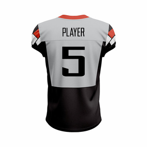 Maillots de football américain personnalisés en gros, maillots de football à manches courtes, haute qualité, 100% polyester, respirant - Product Image 3
