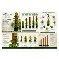 Poteau en coco naturel de 5 pieds (60 pouces) en fibre de coco pour plantes grimpantes