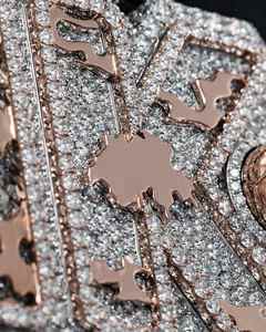 Moissanite Custom <b>Name</b> Necklace Iced Out Bling Bling Hip Hop Style Personalized Baguette Pendant with Link <b>Chain</b> Silver - Product Image 4