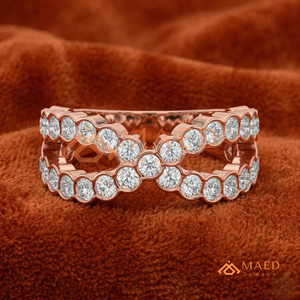 Bague de luxe en forme de X avec diamant Moissanite pour femme – Bijoux en argent sterling S925/plaqué or 14 carats - Product Image 1