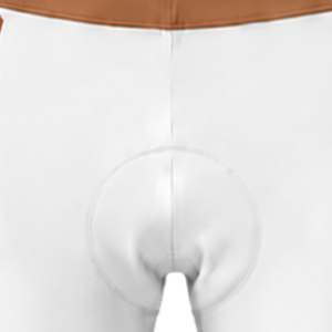 White Caramel Brown <b>Padded</b> <b>Cycling</b> <b>Shorts</b> Breathable Stretch Quick Dry Road Bike Racing Training Performance Bicycle Sportswear - Product Image 6
