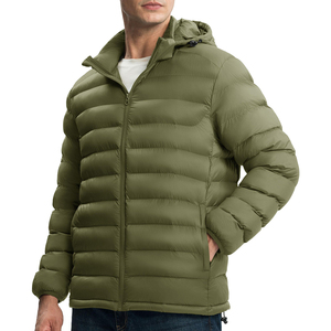 Chaqueta de Plumón para Hombre, Color Sólido, Transpirable, con Capucha, Nuevo Producto en Venta - Product Image 1