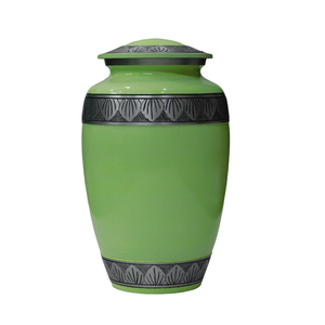 Urnas de cremación de aluminio para adultos con grabado en estaño y acabado en color azul cielo, urnas metálicas para cenizas humanas. - Product Image 3