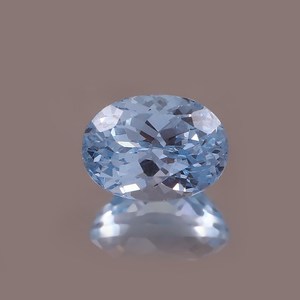 Aigue-marine naturelle ovale facettée, pierre précieuse bleu ciel, 20 carats, certifiée par un tiers, pierre de naissance de mars, pour la fabrication de bijoux ZUBEDA - Product Image 3