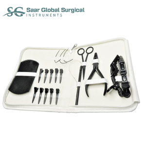 Kit d'outils professionnels en acier inoxydable pour extensions de cheveux, pour salon et usage beauté - Product Image 1