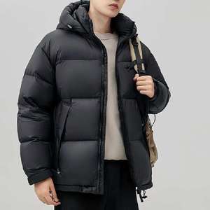 Veste matelassée respirante en polaire à blocs de couleur pour homme, avec capuche et fermeture éclair, parka chaude d'hiver, manteau décontracté pour l'extérieur - Product Image 4