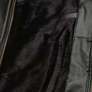 Chaqueta de Cuero Negra para Motociclista, Clásica, de Alta Calidad, Ajustada, Resistente al Viento, para Hombre, Estilo Urbano, Invierno - Product Image 6