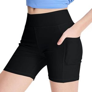 Shorts de sport 2-en-1 pour femmes avec poches, motif uni, shorts de gym, shorts de course, shorts de yoga - Product Image 5