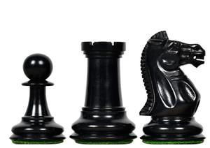 Juego de ajedrez Staunton Nimzovich vintage de 1915–1925 en ébano y madera de boj, Rey de 3.75 pulgadas con estampado en el lado del Rey, al mejor precio - Product Image 4