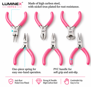 LUMINEX IMPEX LUB=113 <b>Long</b> <b>Nose</b> Stainless Steel Lightweight Smooth Work Jewelry Making Polishing Pliers for Bracelet Making DIY - Product Image 4