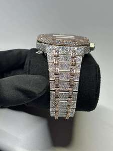 Reloj Mecánico de Acero Inoxidable con Incrustaciones de Moissanita, Reloj de Pulsera Automático con Esfera Redonda y Cristal de Zafiro para Hombre - Product Image 3