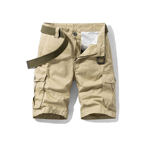 Streetwear Men's <b>Cargo</b> Shorts 100% Cotton Waterproof Breathable Multi Pockets Loose Fit Summer Casual High Street Style - Product Image 1