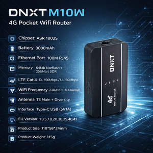 Router WiFi Portátil DNXT WiFi6 300Mbps 4G con WPS, Batería de 3000mAh, WiFi de Bolsillo con Tarjeta <span class=keywords><strong>SIM</strong></span>, WAN/LAN, Cat4, para Uso en Fiestas - Product Image 2