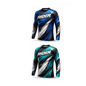 Maillot Moto Personnalisé de Haute Qualité pour VTT, BMX, MX, Downhill, Moto, Course, T-Shirt de Motard OEM ODM - Product Image 3