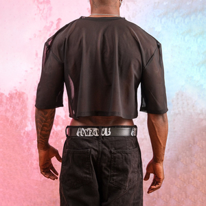 Camiseta Corta de Malla Transparente para Hombre, Estilo Clubwear, Camiseta de Manga Corta Transparente, Camiseta de Malla Transparente Y2k - Product Image 5