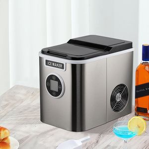 Macchina per il ghiaccio portatile da banco, produce 9 cubetti di ghiaccio in 7 minuti, 12 kg/24h, autopulente, elettrodomestico da cucina con cestello e paletta per il ghiaccio - Product Image 6