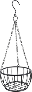 Soporte para Macetas de Hierro Negro con Cadena de Tres Puntos y Gancho para Colgar, Canasta de Alambre Abierta para Exhibición de Plantas en Balcón, Patio y Jardín - Product Image 2