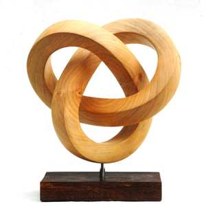 Sculpture en bois en forme de foyer, objet de décoration pour la maison, table, étagère, style traditionnel simple, forme artistique - Product Image 3