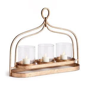 Modern Square Candle Holder Stylish Glass and Metal Candle Stand for Table or Home Decor Decorative Lighting Accent Piece - Product Image 6