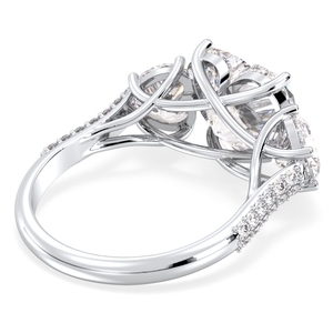 Anillo de compromiso REYES Classic con moissanita en forma de corazón de 4.20 quilates en plata de ley 925, joyería fina de lujo para regalos de boda - Product Image 4
