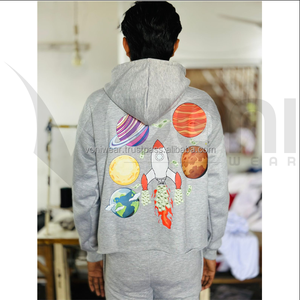 Survêtements en coton lourd personnalisé pour hommes, imprimé vintage vieilli, jogging graphique délavé à l'acide, ensemble 2 pièces pour l'hiver - Product Image 5