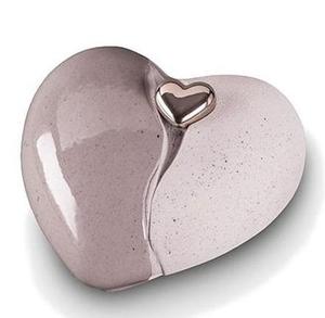 Urna Conmemorativa en Forma de Corazón Color Granate con Mini Corazón para Cenizas, Corazón para Cenizas Funerarias de Metal Latón/Aluminio - Product Image 4