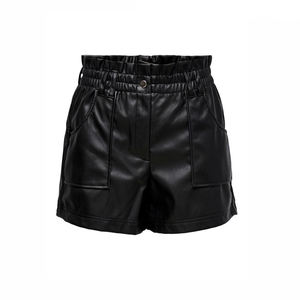 Shorts de Cuero para Mujer, a la Moda, Cintura Media, Cuero Genuino, Ecológicos, Ajustados, Casuales, para Uso Diario, Nocturno y de Moda - Product Image 1