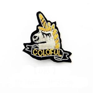 Patch brodé licorne avec perles, motif dessin animé mignon, badge en tissu à coudre, forme irrégulière pour vêtement - Product Image 3