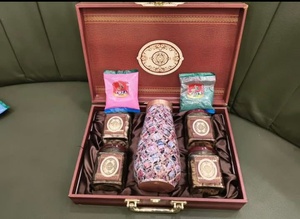Gift <b>box</b> for diwali Festive Gold Plated Metal <b>Mug</b> Set With Lid TraditionalDesign Gift <b>Box</b> For Presents - Product Image 4