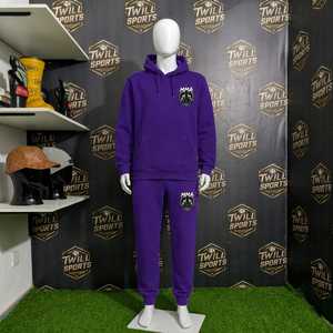 Sudadera con Capucha para Hombre con Logotipo de MMA, Color Morado, Felpa de Algodón, Corte Regular, Informal, para Otoño - Product Image 5