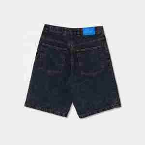 Shorts en jean baggy de marque pour hommes, infroissables, avec imprimé délavé à l'acide et strass, coupe droite - Product Image 5