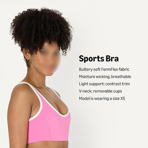 Sujetador Deportivo Premium Rosa Brillante con Escote Redondo para Ejercicio de Bajo Impacto y Yoga en Estudio - Product Image 5