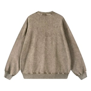 <b>Men's</b> Crew Neck Sweatshirt 100% Cotton Knitted Regular Fit Solid Color Casual Autumn Wear Long Sleeve Soft Comfortable Pullover - Product Image 6